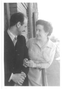 Papá y mamá - retrato en blanco y negro